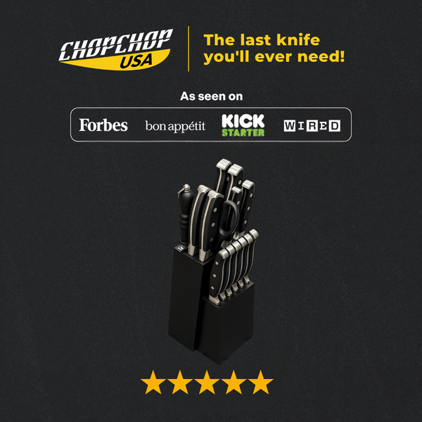 ChopChop USA  Stainless Steel Knife Block Set