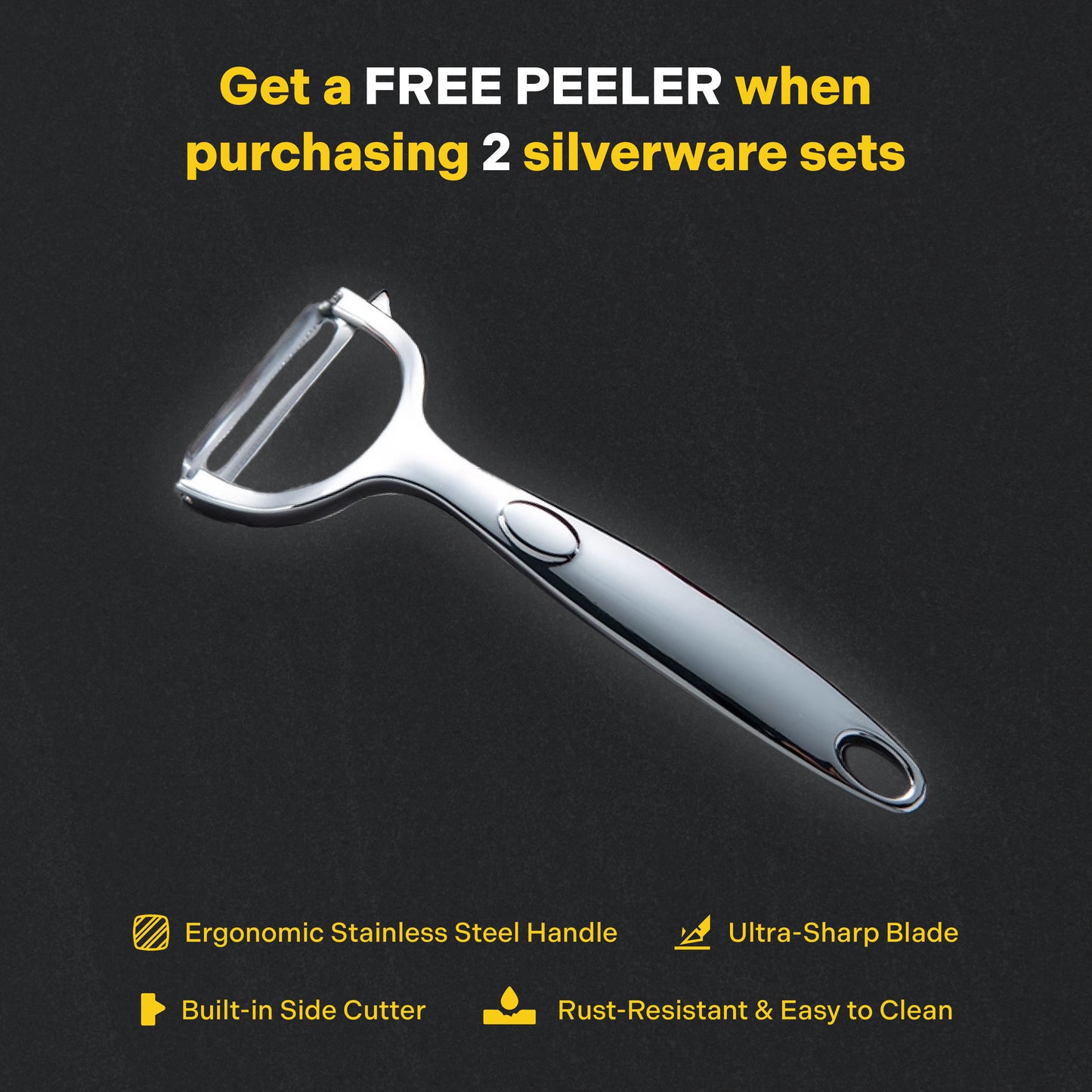 ChopChop USA 24-Piece Stainless Steel Silverware Set