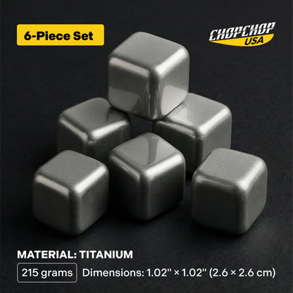 ChopChop USA 100% Pure Titanium Ice Cubes