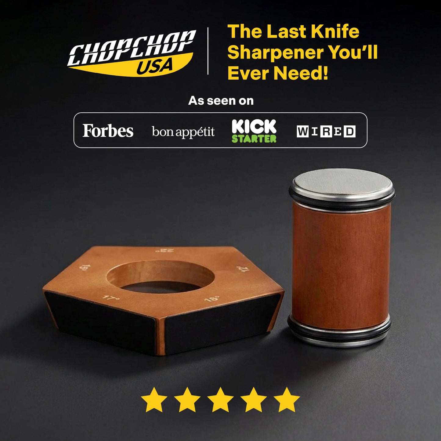 ChopChop USA Rolling Knife Sharpener