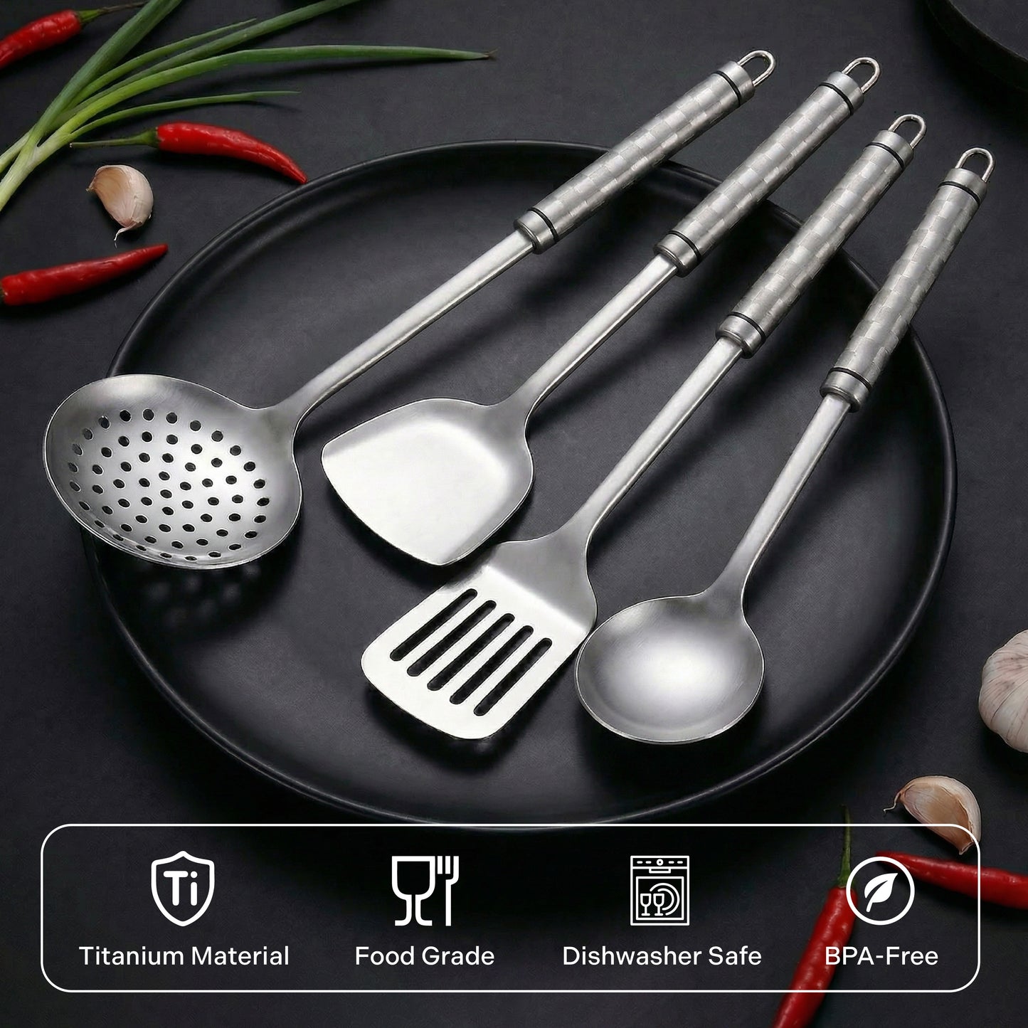 ChopChop USA 100% Pure Titanium Utensils