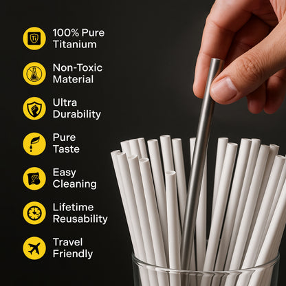 ChopChop USA 100% Pure Titanium Straw