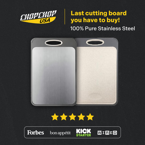 ChopChop USA Double-Sided Stainless Steel Cutting Board