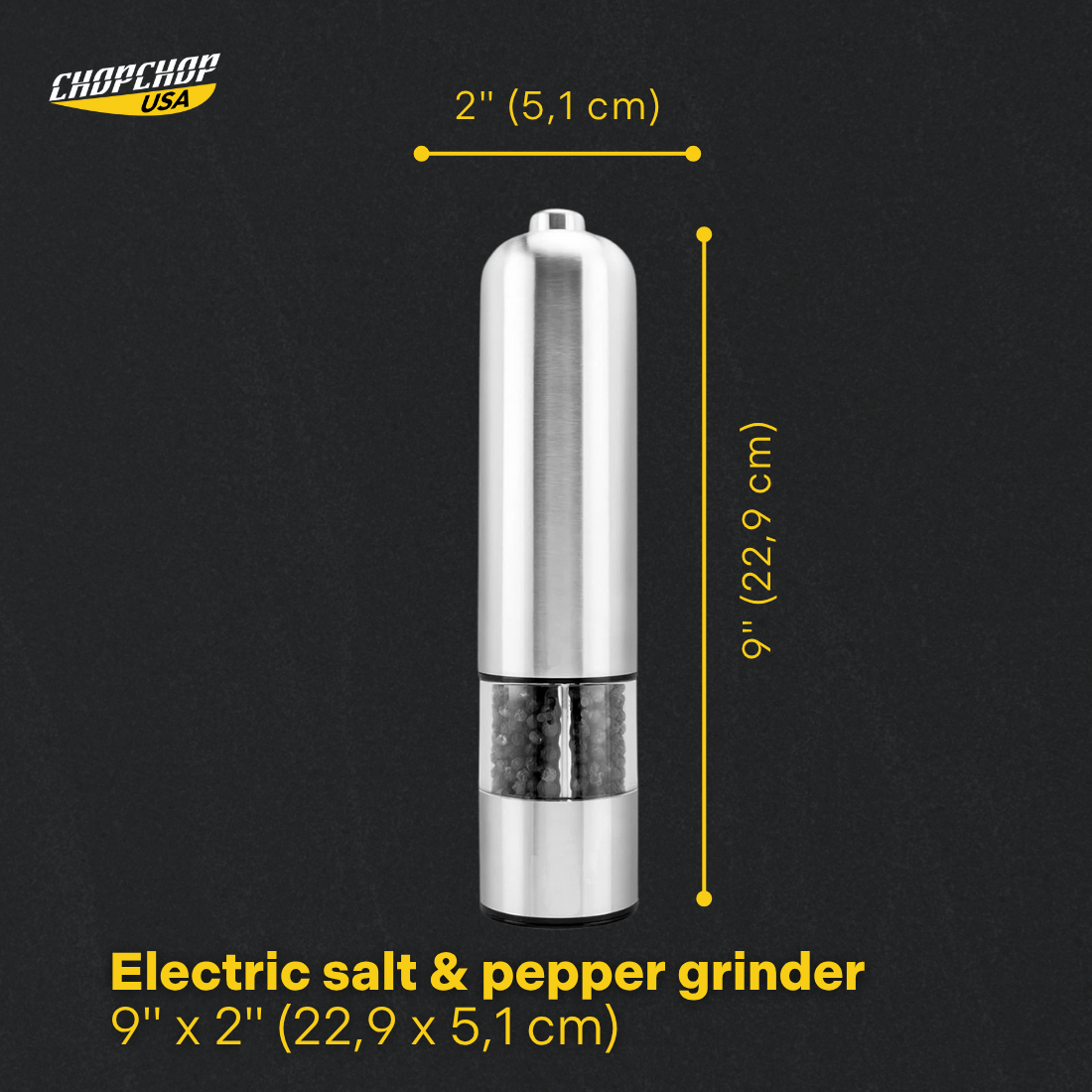 ChopChop USA Electric Salt and Pepper Grinder