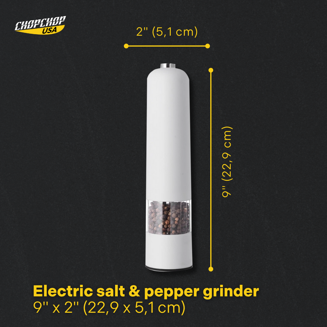 ChopChop USA Electric Salt and Pepper Grinder