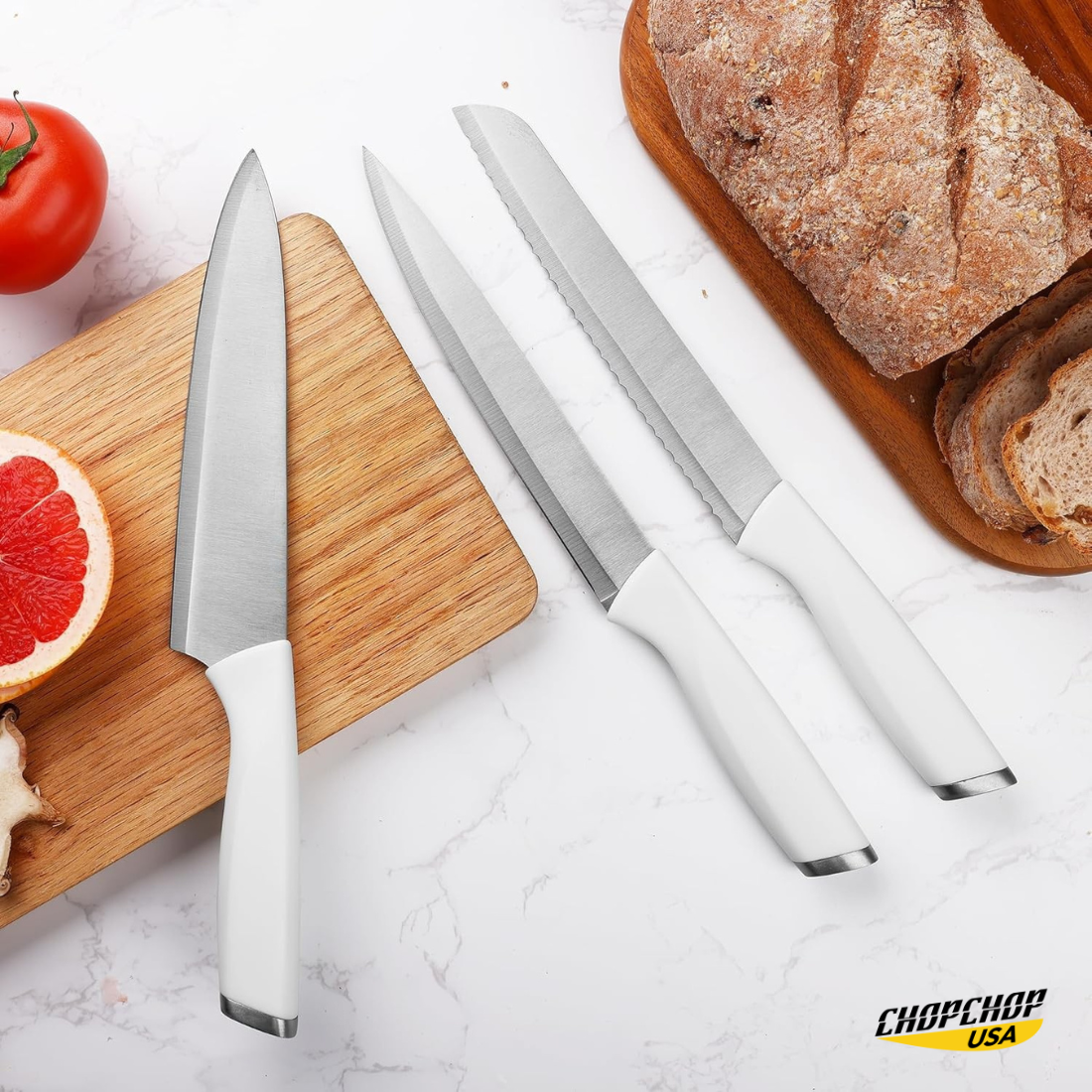 ChopChop USA  Stainless Steel Knife Block Set