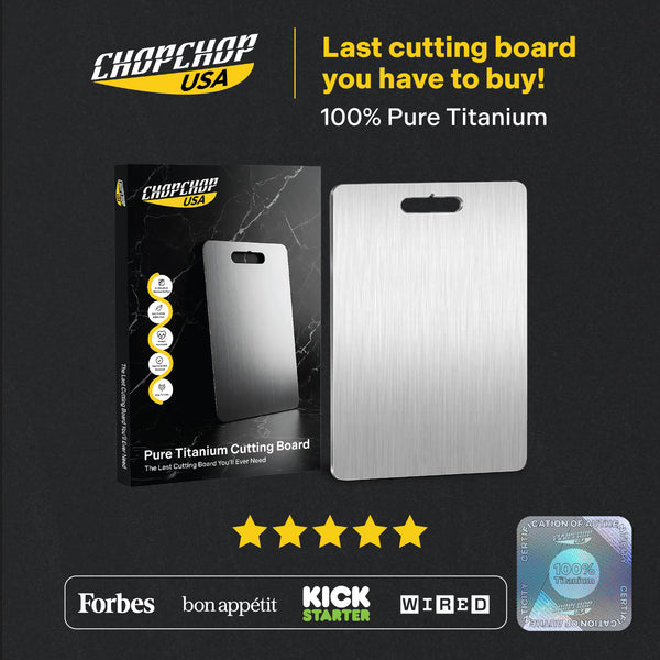 ChopChop™ USA 100% Pure Titanium Cutting Board