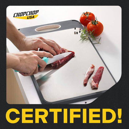 ChopChop USA Double-Sided Stainless Steel Cutting Board