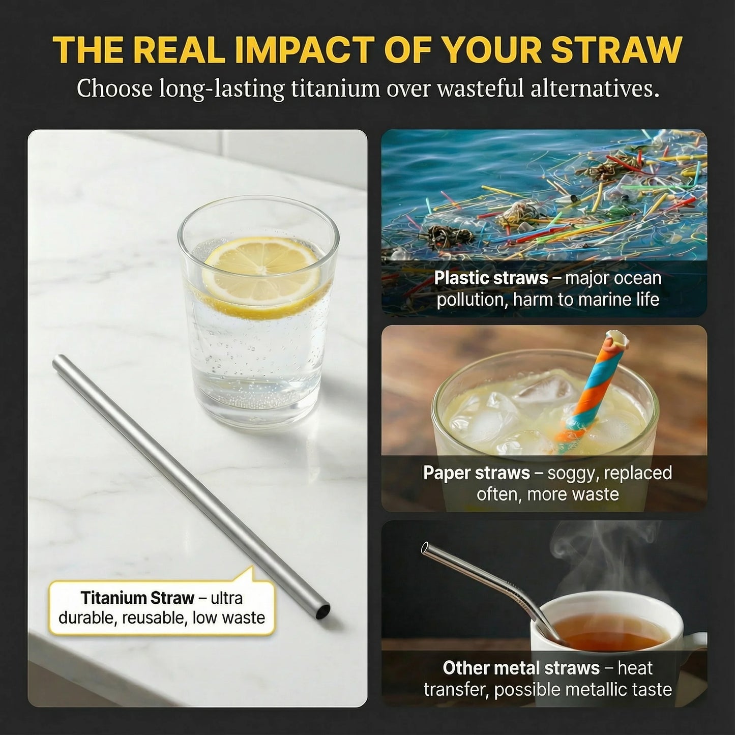 ChopChop USA 100% Pure Titanium Straw